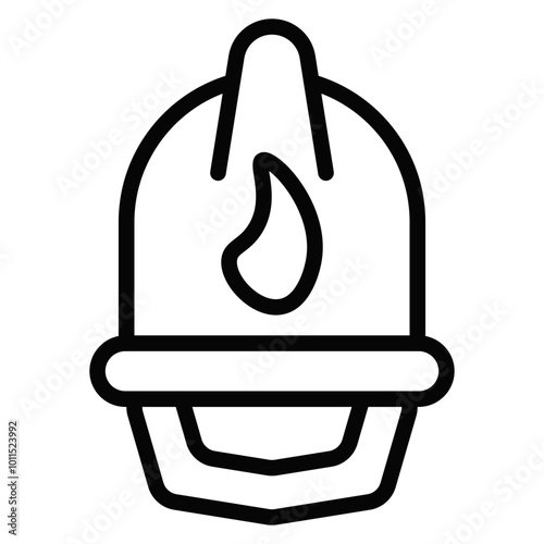 Firefighter Helmet Vector Icons