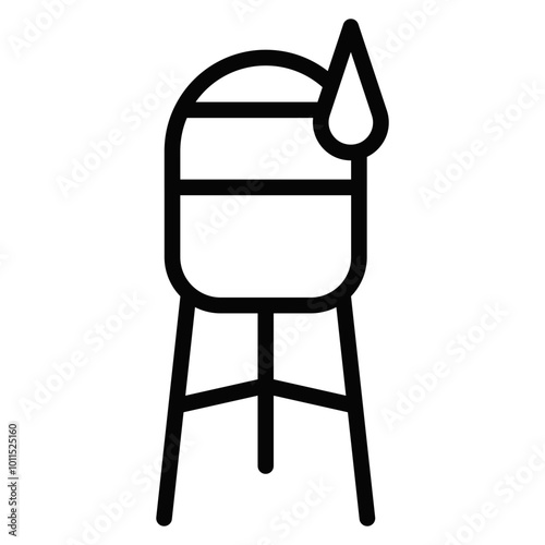 Water Tower Vector Icons