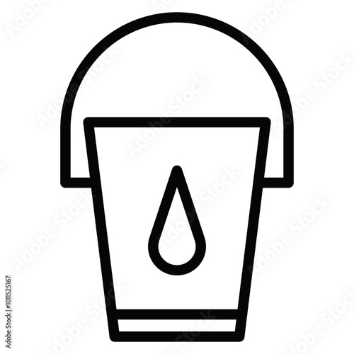 Water Bucket Vector Icons