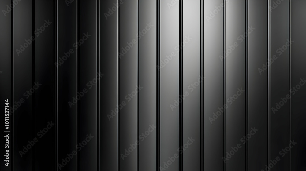 Smooth Black Metal Wall with Vertical Lines Smooth Black Metal Wall with Vertical Lines