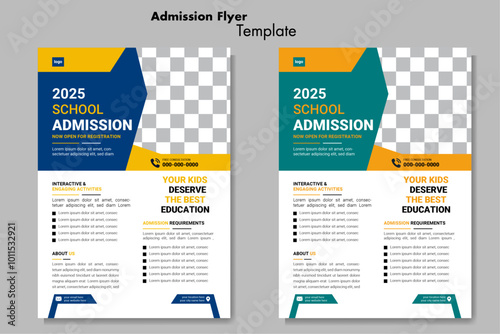 modren school admission flyer design template