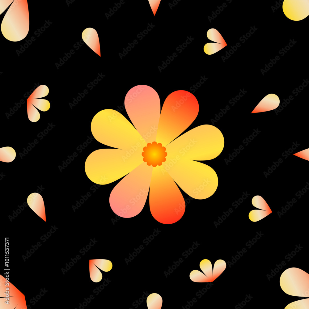 Flowers Wallpaper Pattern Logo Vector Bright Cute Flowers Wallpaper Pattern Logo Vector Bright Cute