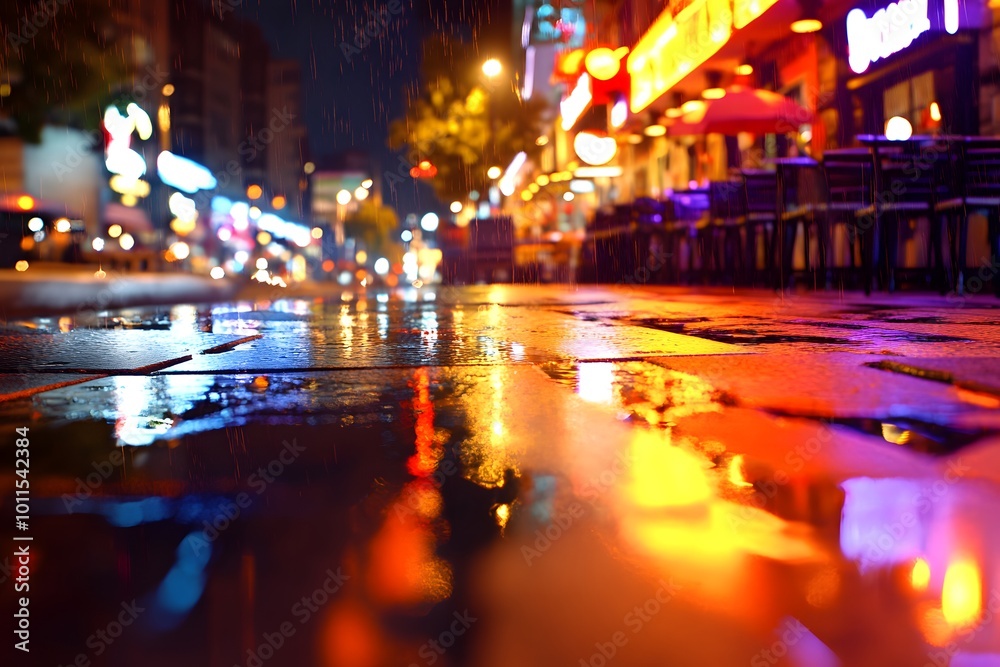 Rainy Night Cityscape Rainy Night Cityscape