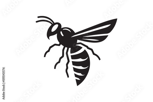 Hornets vector silhouette isolated in white background