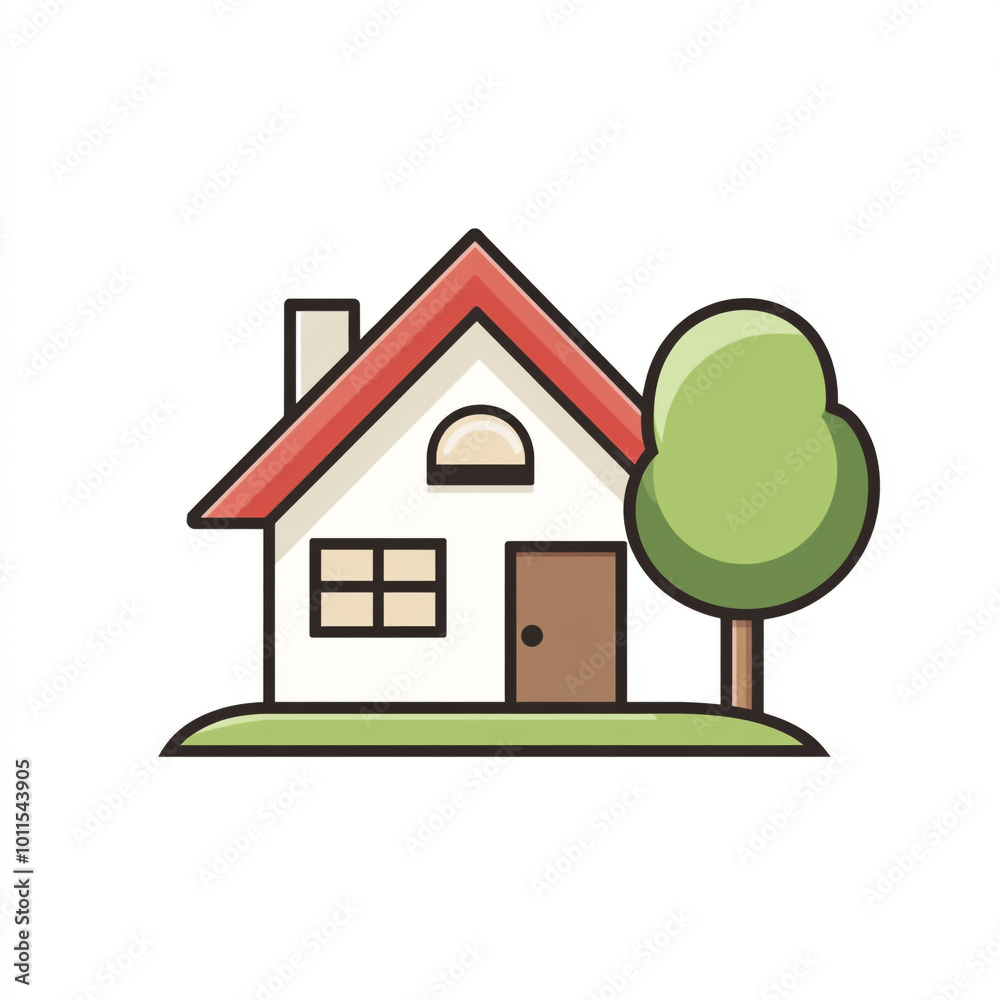 A simple icon of a house, featuring simple line art on a white background. A simple icon of a house, featuring simple line art on a white background.