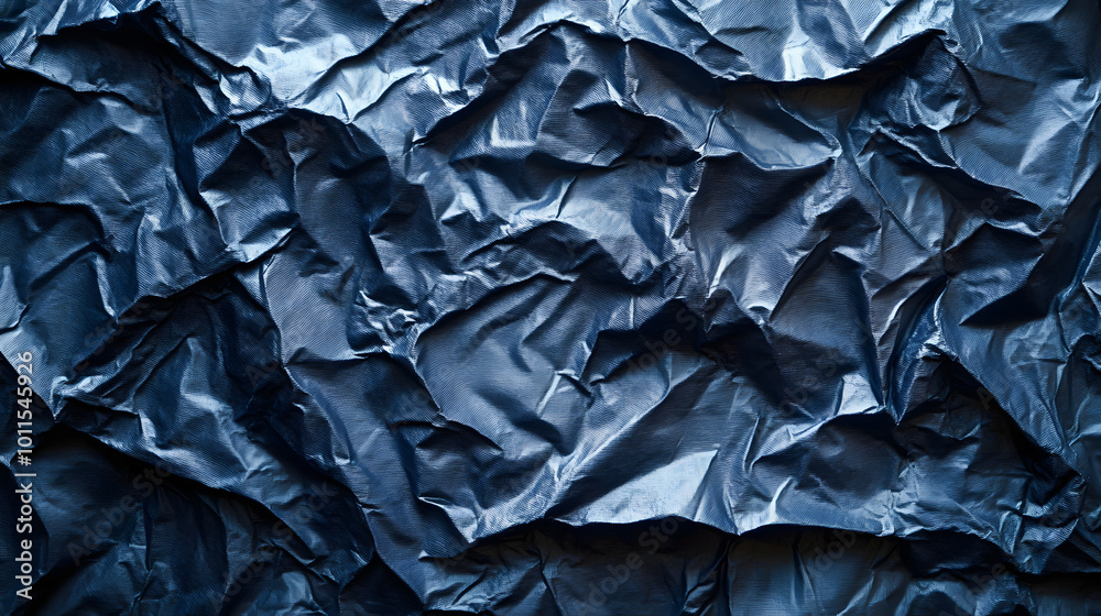 Black crumpled plastic foil texture background.
Black crumpled plastic foil texture background.