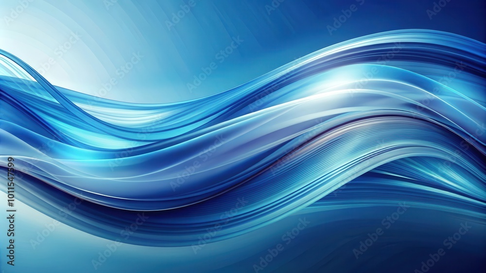 Abstract Flowing Blue Waves Background with Dynamic Lines and Smooth Gradient Abstract Flowing Blue Waves Background with Dynamic Lines and Smooth Gradient
