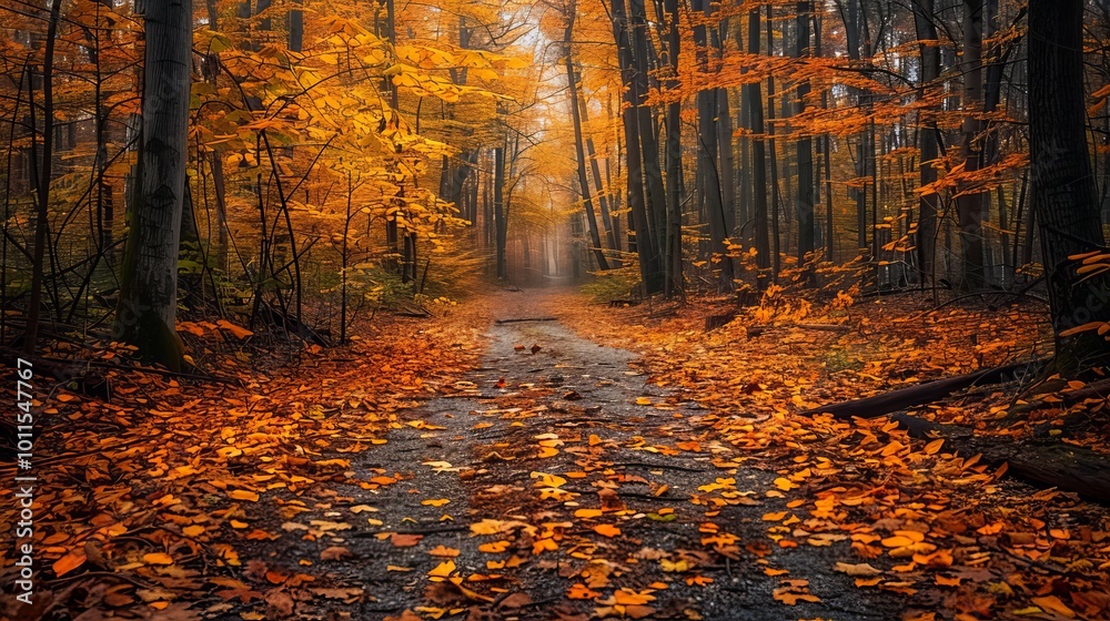 Fototapeta premium autumn landscape in the forest