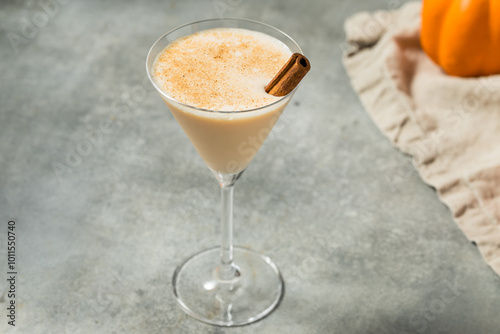 Boozy Cold Pumpkin Spice Martini Cocktail