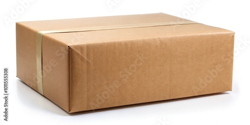 Packaging cut brown paper for transporting products and goods