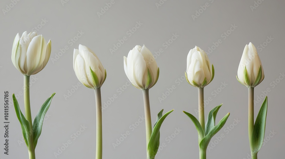 Fototapeta premium Sequence of Flower Blooming in Time Lapse