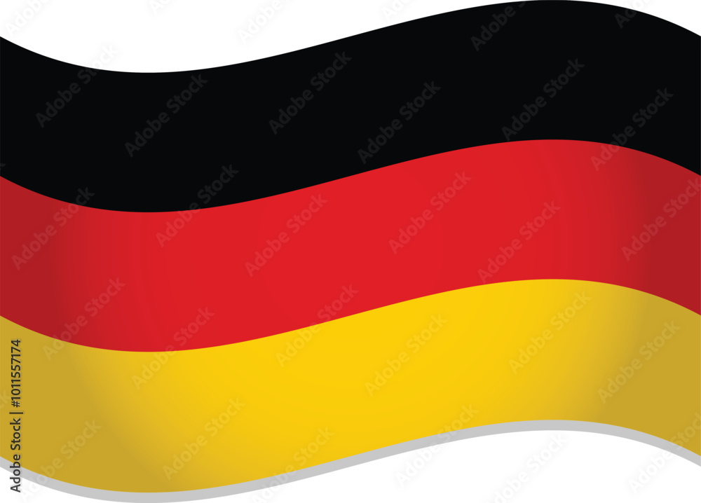Naklejka premium Germany 3D flag Vector