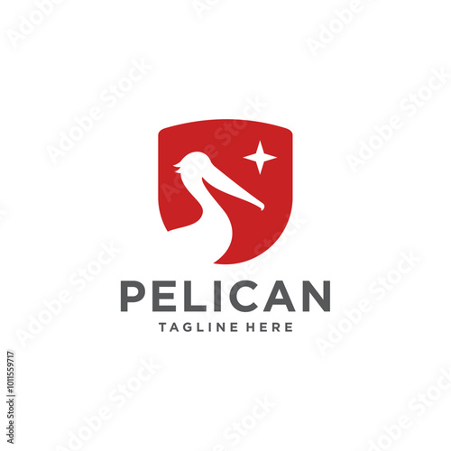 pelican bird logo vector