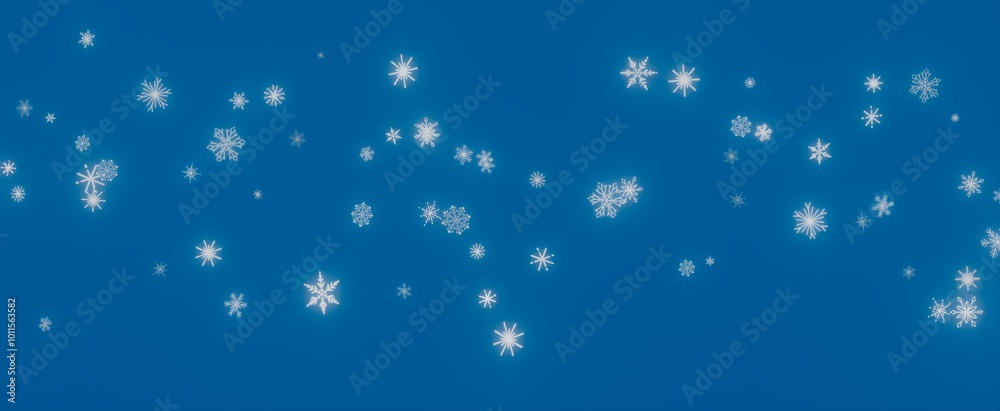 Falling Snowflakes Against a Blue Sky Falling Snowflakes Against a Blue Sky