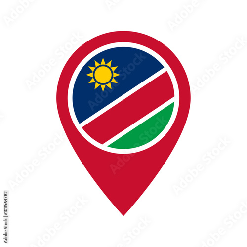 Free Download Namibia flag location icon - GFXLoad