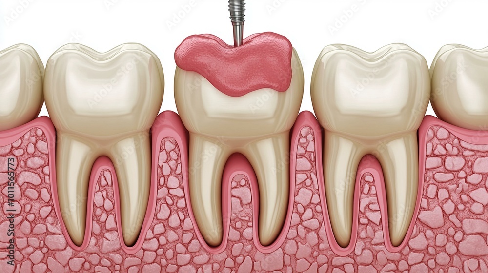 the A diagram showing the process of dental tissue grafting and its applications. the A diagram showing the process of dental tissue grafting and its applications.