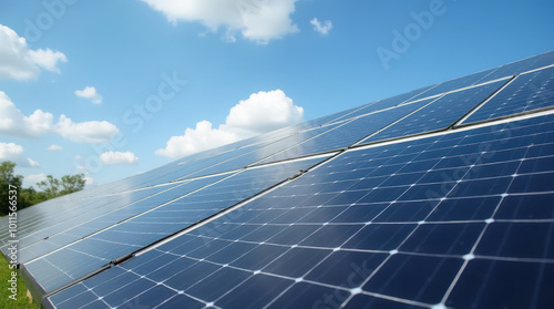 Solar Panels for Clean Energy Production - Sun-Powered Photovoltaic Panels Harnessing Renewable Energy