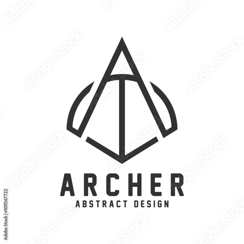 Archer Logo, Archery Arrow Vector, Elegant Simple Minimalist Design, stylish Archer Logo design, Icon Symbol Illustration Template