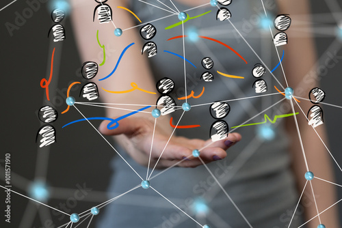 Global network. Blockchain....