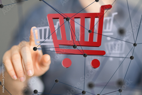 Shopping Cart Flat Design E...
