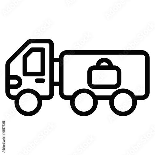 Baggage Truck Vector Icons