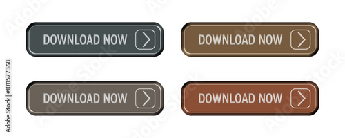now download button as vector element graphc of website or application isolated on white background