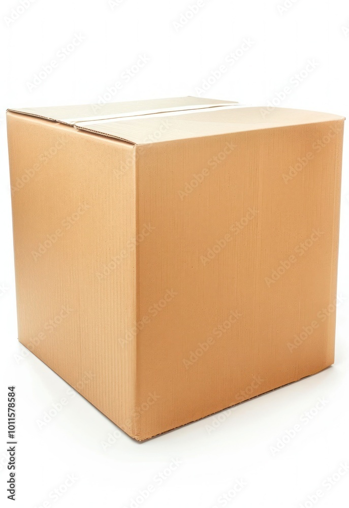 Closed cardboard box isolated on white background Closed cardboard box isolated on white background