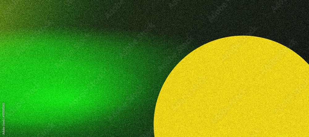 Grainy Effect with One Green Sphere in Abstract Design Grainy Effect with One Green Sphere in Abstract Design