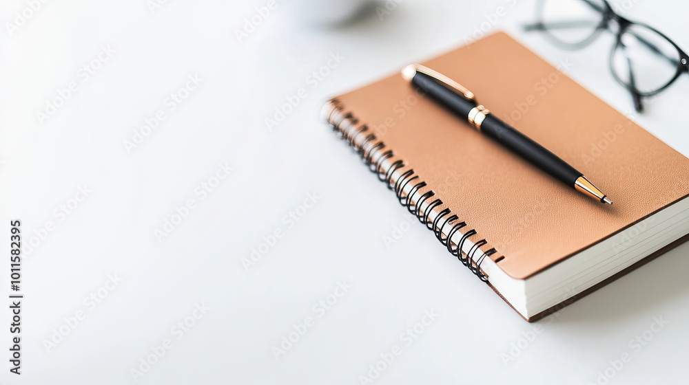 Stylish Minimalist Notebook and Pen Arrangement Stylish Minimalist Notebook and Pen Arrangement