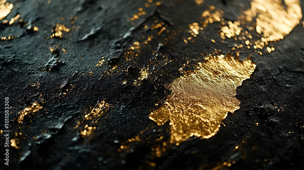 Abstract Background with Black and Gold Texture Abstract Background with Black and Gold Texture
