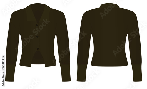 Long sleeve sweater. vector illustration