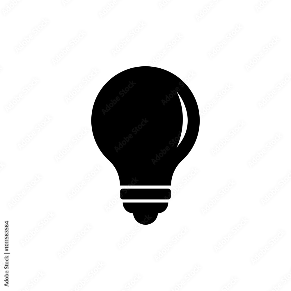 light bulb icon. Idea symbol. Electric lamp, light, innovation, solution, creative thinking, electricity. Vector light bulb icon. Idea symbol. Electric lamp, light, innovation, solution, creative thinking, electricity. Vector