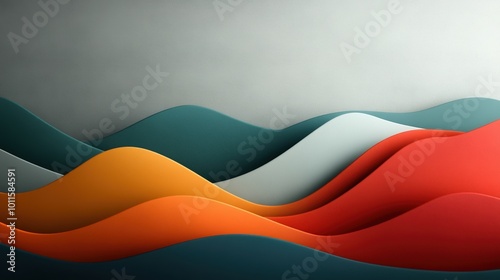 Colorful wavy patterns creating a modern abstract design.