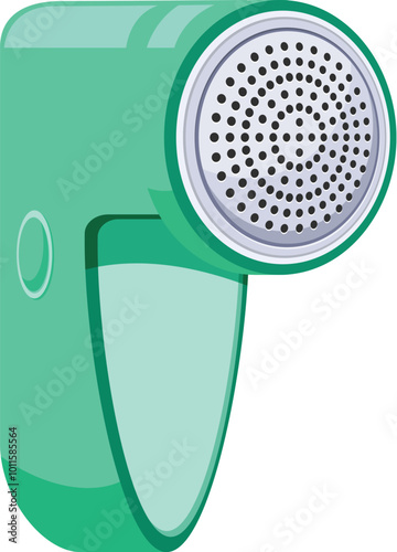 Modern electric lint remover cleaning fabric, maintaining clothes, small appliance for wardrobe care
