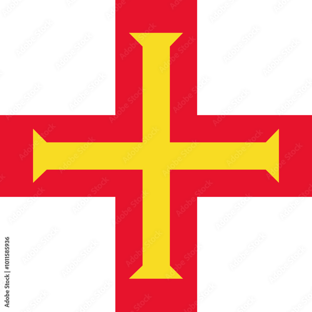 Obraz premium Guernsey Flag Square Icon