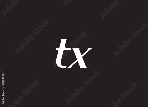 TX letter logo and initial logo design