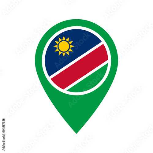 Namibia flag location icon Free Download Namibia flag location icon - GFXLoad