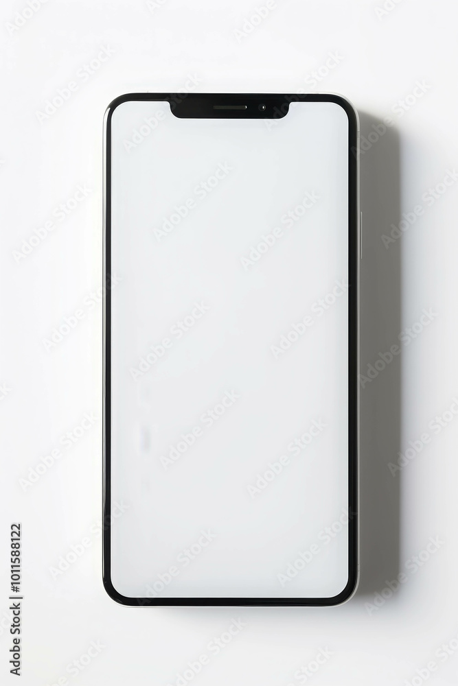 Sleek Modern Smartphone Design on White Background Sleek Modern Smartphone Design on White Background