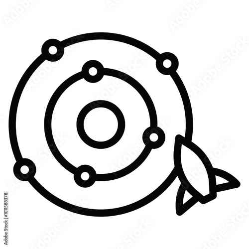 Space Orbit Vector Icons