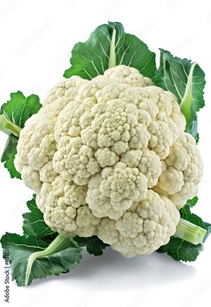 One cauliflower isolated on white background One cauliflower isolated on white background