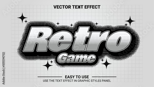 3d retro game editable text effect