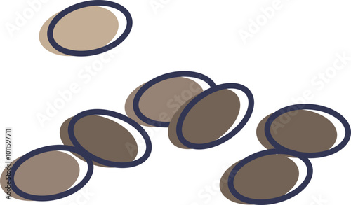 Illustration of chia seeds, symbolizing health and nutrition.