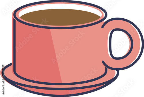 Illustration of a coffee cup, symbolizing warmth and comfort.