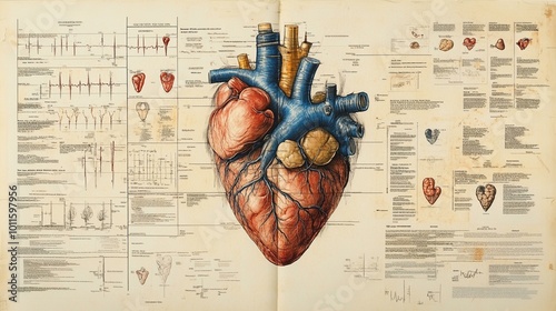 this An educational chart of common cardiac conditions and nursing interventions for heart health.
