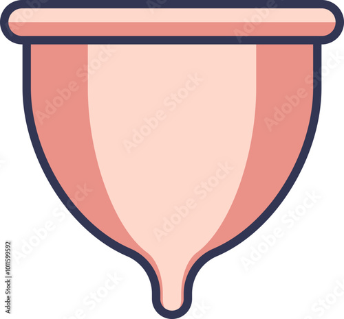 Illustration of a menstrual cup, highlighting eco-friendly period care.