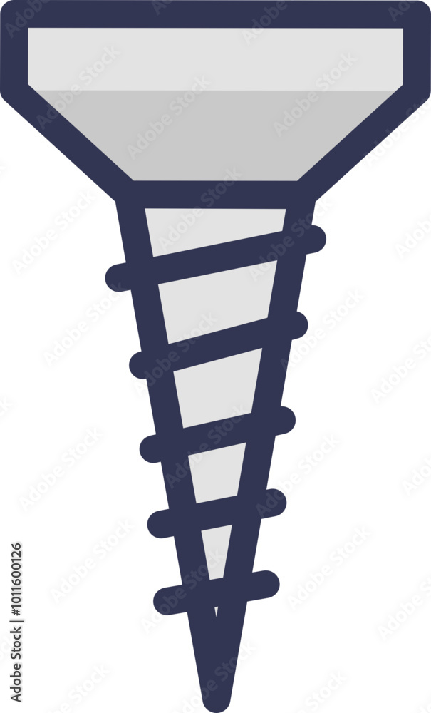 Illustration of a screw, symbolizing construction and fastening. Illustration of a screw, symbolizing construction and fastening.