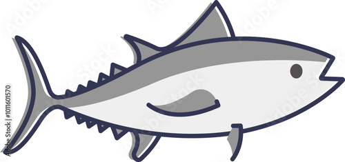 Illustration of a tuna fish, symbolizing marine life and seafood.