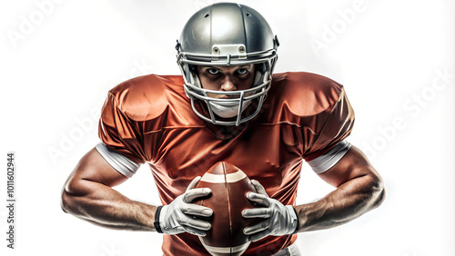 American Football Player with Ball