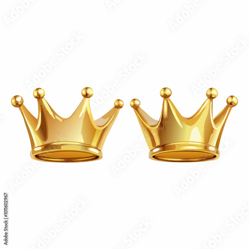 3d gold crown on the white background (12)