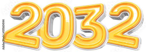 Number For Happy New Year 3D